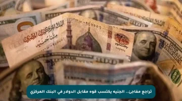 تراجع مفاجئ.. الجنيه يكتسب قوة مقابل الدولار في البنك المركزي